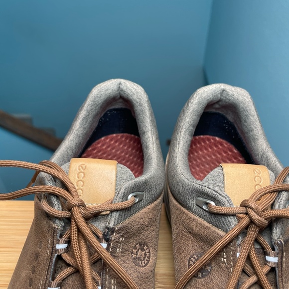 Ecco Biom Hybrid 3 Gore-Tex Yak Leather Men’s 43 WIDE Spikeless Golf Shoes Brown - Picture 7 of 14